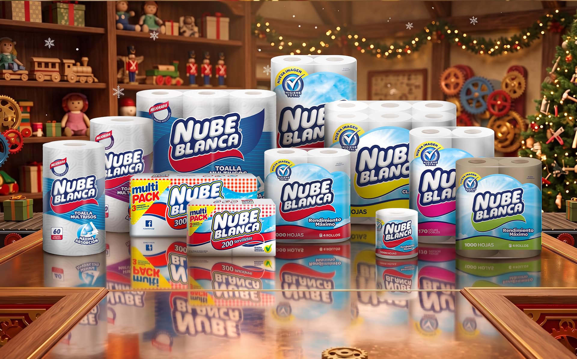 Línea de productos Nube Blanca edición navideña